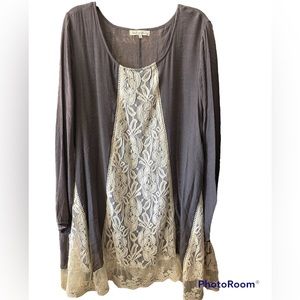 Beautiful Lace and Material Tunic